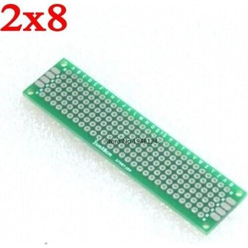 5pcs 2x8 cm double Side Copper prototype pcb 2*8 panel Universal Board for Arduino Wholesale