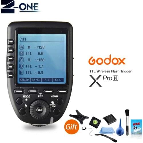 Godox Xpro-N i-TTL II 2.4G Wireless Trigger High Speed Sync 1/8000s X system with LCD Screen Transmitter For Nikon DSLR