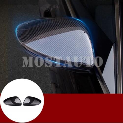 For Audi A6 S6 ABS Chrome Rearview Mirror Frame Trim Cover 2019-2020 2pcs Black/Silver Car Accessories Interior Car Decor