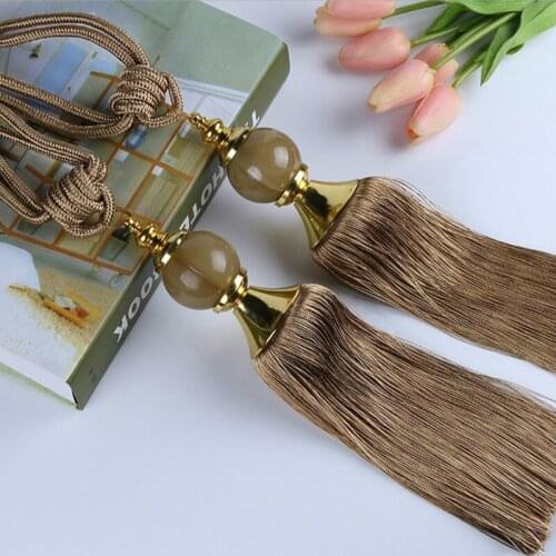 Exquisite Jade Bind Ball Curtains Tieback Curtain Holder Decorative Accessories for Window Decoration Modern Curtain Tassel
