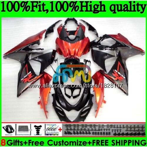 K9 For SUZUKI GSXR-1000 GSXR 1000 09 10 11 12 13 15 16 44BS.24 GSXR1000 2009 2010 2011 2012 2014 2015 Orange black 2016 Fairing