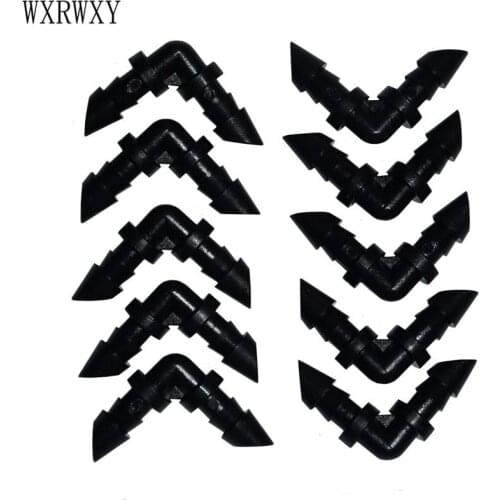 Wxrwxy 1/4" elbow barb barbed 1/4" bending joints 4/7 irrigation connector drip irrigation 4/7 hose connector 40 pcs