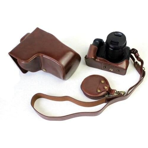 Black/Brown/Coffe Digital Camera Leather Case Cover For Panasonic GH5 Lumix GH 5 With Storage Bag Bottom Opening Case