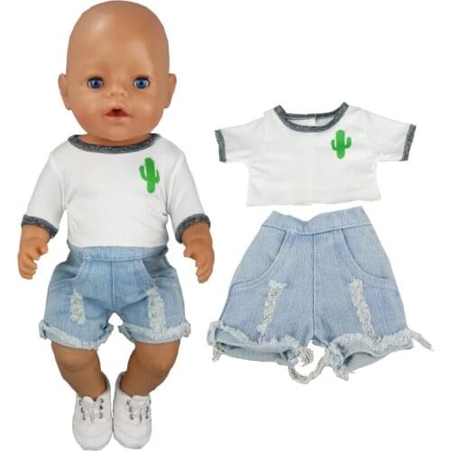 Baby doll clothes 18 inch american doll jeans pants children girl festival gift