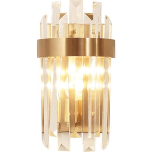 Single Light LED Wall Sconces Lighting AC90-260V Bedroom Gold Crystal Wall Lamp
