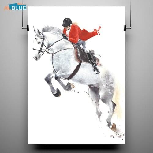 Watercolor Animal Posters And Prints Horse Decorative Picture Wall Art Canvas Paintings For Living Room Wall Pictures Home Decor