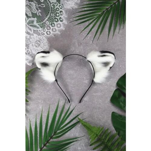 Hand Work Animal Lion Tiger Snow Leopard Ears hair hoop for girl women headband hair accessories