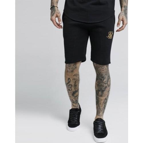 Summer shorts Sik Silk embroidery Fitness Bodybuilding Casual Joggers Workout Brand Sporting Short Pants Sweatpants Sportswear
