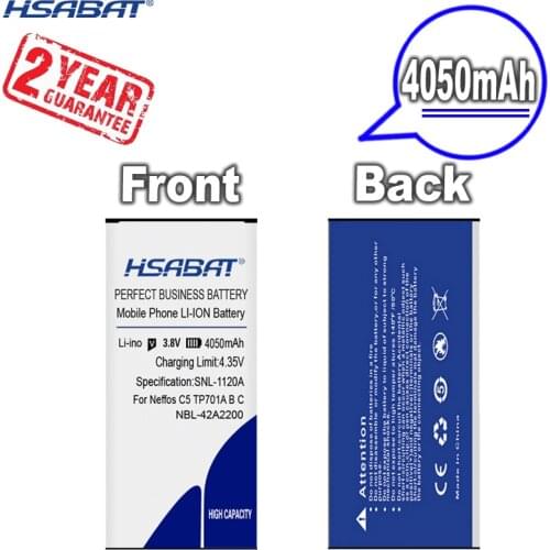 New Arrival [ HSABAT ] 4050mAh NBL-42A2200 Replacement Battery for neffos C5 TP701A B C E