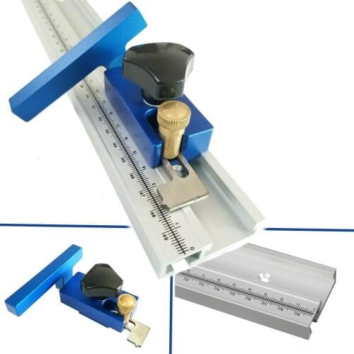 Woodworking T Tracks Slot Miter Track Stop 400/600/800 Aluminum Alloy T-slot Miter Track with Scale for Woodworking Router Table
