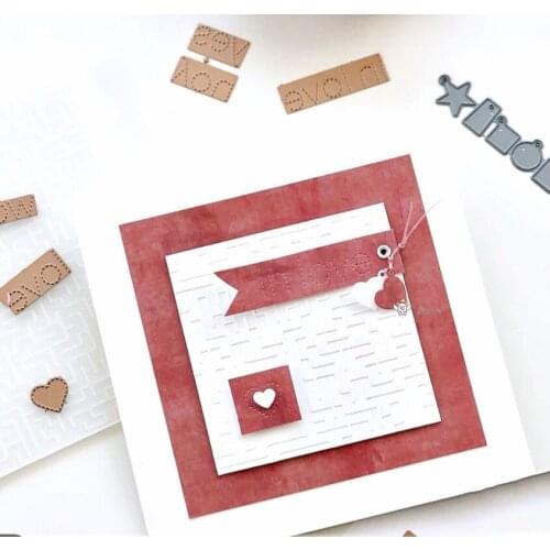 Mmao Crafts Metal Steel Cutting Dies Letters background decoration Stencil For DIY Scrapbooking Paper/photo Cards Embossing Dies