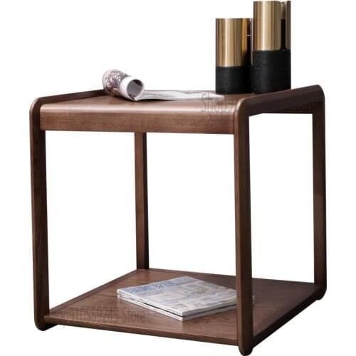 Solid Wood Corner Table Side Table Bedroom Bed Side Computer Table Side Table Balcony Living Room Tea Table Small Coffee Table