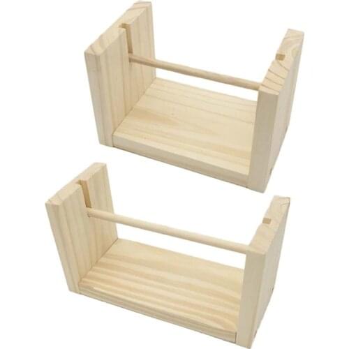 Rotatable Wooden Bobbin Spool Thread Ribbons Sewing Twine Dispenser Knitting DIY 67JB