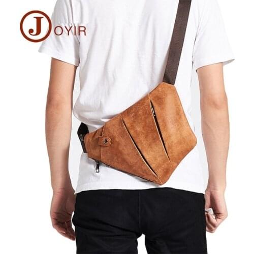 Xiaomi Fashion Casual Mens Genuine Leather Chest Bag Cycling Messenger Bag Male Cowhide Crossbody Retro Shoulder Bags
