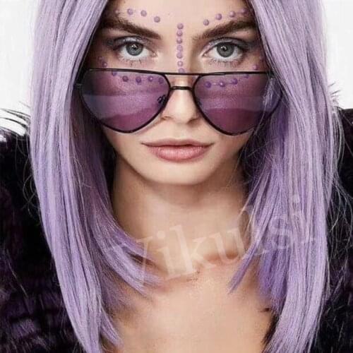 Brand Flat Top Cat Eye Sunglasses Women 2019 Metal Frame Black Purple Sun glasses For Female Male Fashion Eyewear Shades UV400