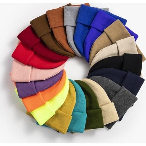 Winter Hats for Woman New Beanies Knitted Fluorescent Hat Girls Autumn Female Beanie Caps Warmer Bonnet Ladies Casual Cap