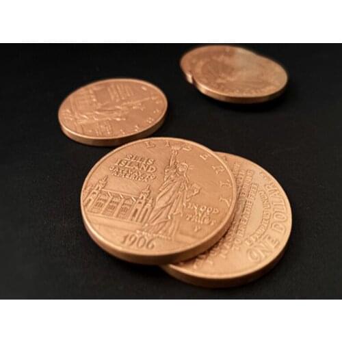 1PC Statue of Liberty Ancient Coin (Morgan Dollar Size) Coin Magic Tricks Gimmick Magic Accessories For Hopping Morgan Illusions