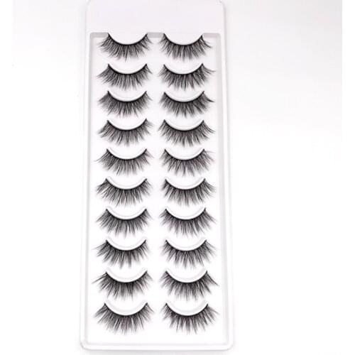 10 pairs of mink eyelashes 8D mink eyelashes thick hand-made complete eyelashes soft mink eyelashes
