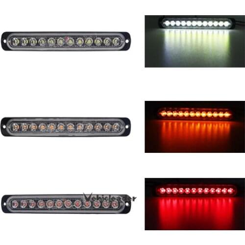12V/24V Hazard Warning Car Trailer Truck Motorcycle 12Led Side Marker Light Flashing Breakdown Emergency Light Strobe Light Bar