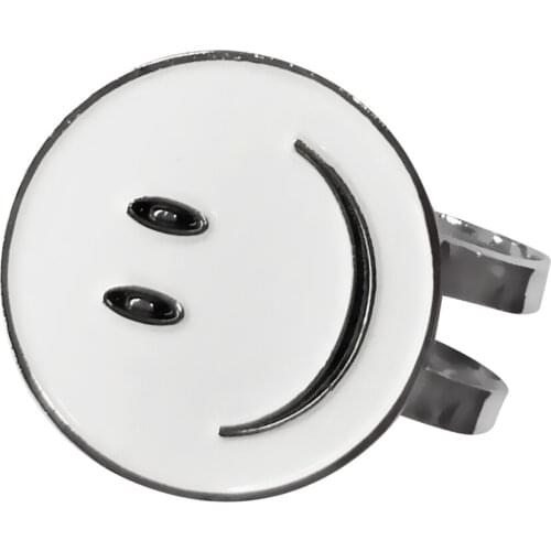 3xWhite Face Golf Ball Marker with Magnetic Hat Clip Golf Accessories