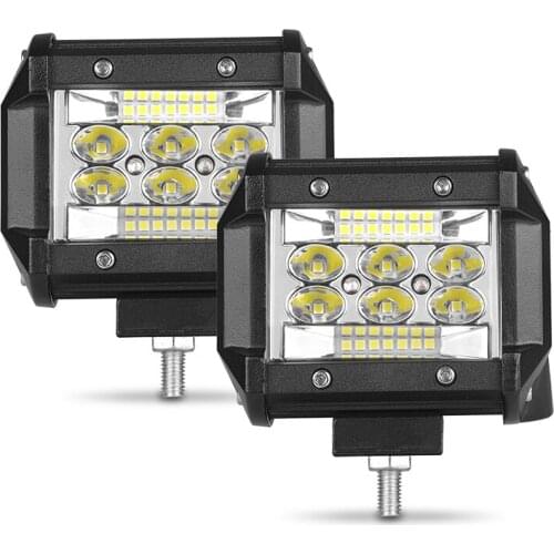 4 Inch Work Light 60W LED Lamp Ruad Rows Flood Spot Combo Beam Driving Lamp 12V 24V For Boat ATV UTV Car