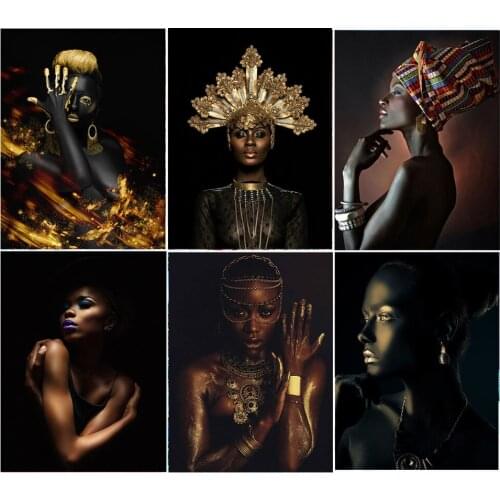 5D DIY Black White Gold Human Body Diamond Painting Modern Woman Ornamental Embroidery Mosaic Wall Art Home Decor Living Room