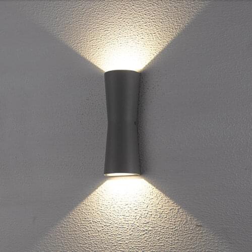 American double head outdoor waterproof cob up and down corridor aisle Hotel external wall column wall lamp