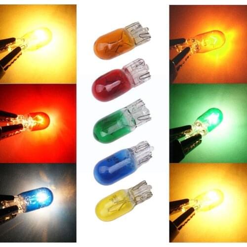 Car Width Indicator Light T10 Amber Halogen Bulbs 12V Cluster Instrument Light Dash Lamp Panel H2H0