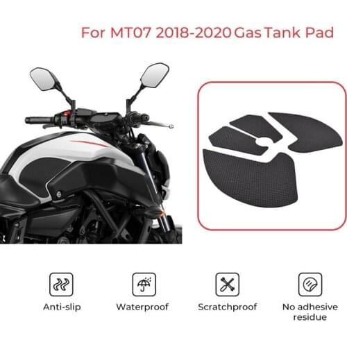 Motorcycle Tank Traction Pad Grips Rubber Gas Tank Decals Knee Protector for Yamaha MT-07 FZ-07 FZ07 MT07 2018 2019 2020