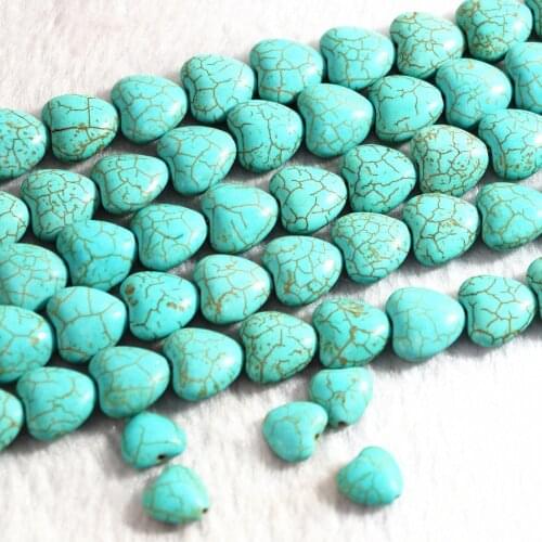 Best-selling green calaite turquoises stone 12mm 15mm new heart shape loose beads making noble Jewelry B276