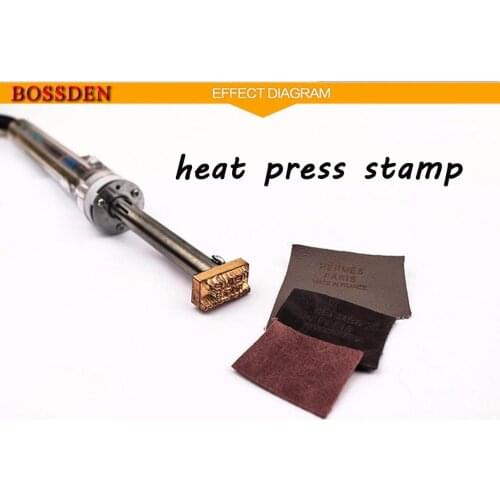 BOSSDEN Copper Logo Brand Heat Bronzing Tool Electic Soldering Iron Hot Press Embossing Machine Die Cut Mold Stamper