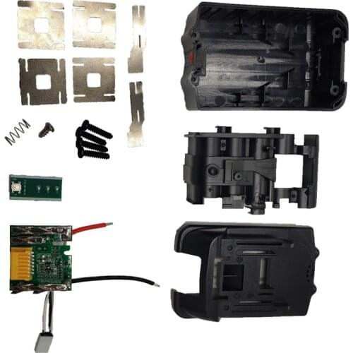 Top Replacement for Makita 18V BL1850 BL1830 Battery Case Kit with PCB Circuit Board LED Indicator Power Tools Battery Case