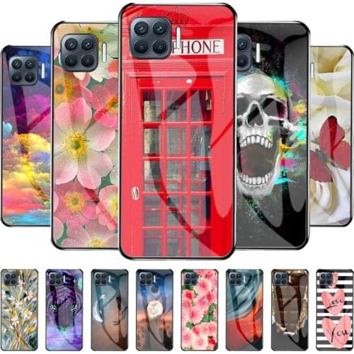 Tempered Glass Case For OPPO A93 2020 Case Hard Phone Cover For OPPO Reno 4 Lite F17 Pro Protective Fundas Reno4 Lite Back Coque