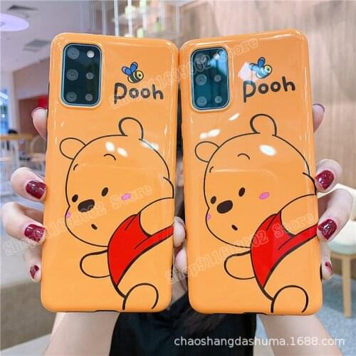 Pooh Bear Mobile Phone Cases Disney Cartoon for Samsung S20 Note10+note8/9s10 Soft Nova20 Protective Cover Fallproof Gifts