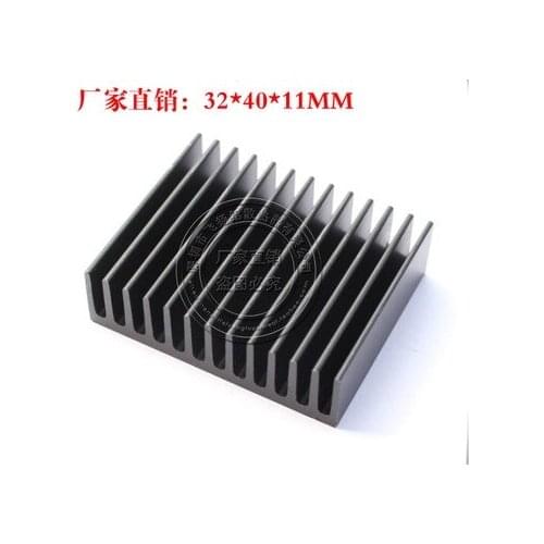 Fast Free ship 50pcs/lot Black 32*40*11mm Pure aluminum heat sink,aluminum radiator chip cooling block