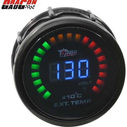 Dragon gauge 52MM(2 inch) Digita EGT Exhaust Gas temp Gauge Auto Car Styling EGT Temperature Gauge car meter 20 LED BackLight