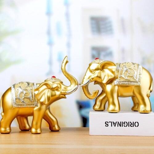 Elephant Decoration Lucky Feng Shui Elephant Pair Home Living Room