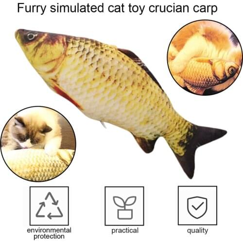 Pet Cat Play Crucian Fish Shape Mint Catnip Chewing Kids Gifts Scratch Toy Cat Favor Simulation Fish Pet Product Supplies