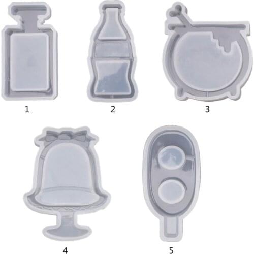 DIY Crystal Epoxy Resin Quicksand Mold Milk Tea Coke Perfume Bottle Silicone Mould Handmade Crafts Jewelry Making Tool