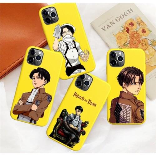 HOT for IPhone 12 11 Pro XS Max 12 Mini XR 6 S 6S 7 8 Plus Soft Candy TPU Funda Cover Anime Japanese attack on Titan Phone Case