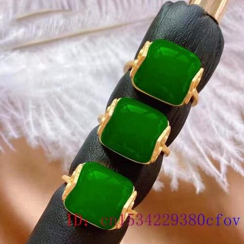 Natural Hetian Jade Ring Jewelry for Women Gifts 925 Silver Amulet Chalcedony Fashion