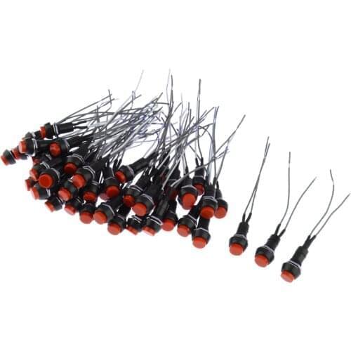 Red Off-On Momentary Push Button Horn Switch Car Boat Dashboard Light 50x