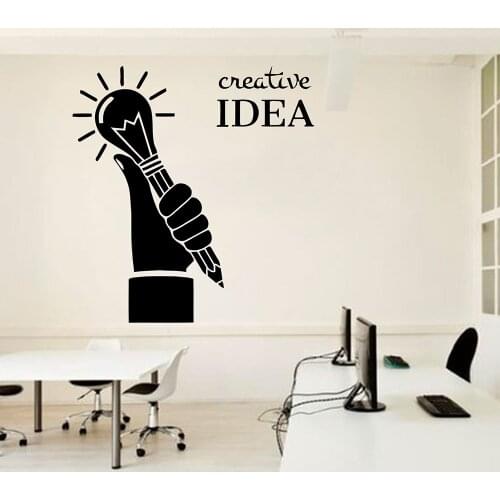 Creatives Idea Wall Decal Teamwork Business Worker Inspire Words Office Classroom Study Interior Decor Vinyl Stickers Mural Q837