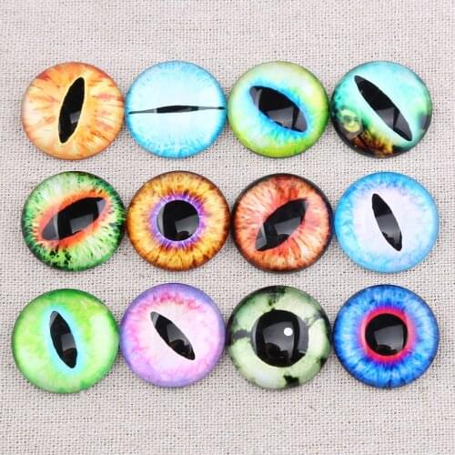 Reidgaller mix eye photo round dome glass cabochon 8mm 10mm 12mm 14mm 16mm 18mm 20mm 25mm 30mm diy jewelry findings