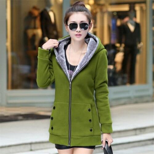 Jackets Spring Autumn Jackets Women fashion Casual Hoodies Coat Cotton Sportswear Coat Hooded Warm Jackets Plus Size M-3XL