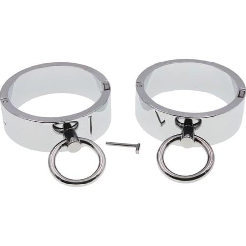 Metal Alloy Erotic Handcuffs Sex Games For Adults Restraints Slave Fetish BDSM Bondage Hand Cuffs Couple Sex Shop Products