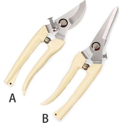OOTDTY Pruner Tree Cutter Gardening Pruning Shear Scissor Stainless Steel Cutting Home Tools Anti-slip