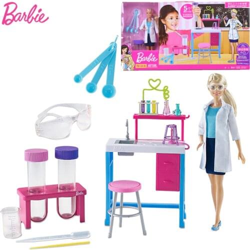 Barbie Original Doll Gift Box Small Scientist Career Interesting Experiment Birthday Princess Children Girl Toys for Kid Jugetes
