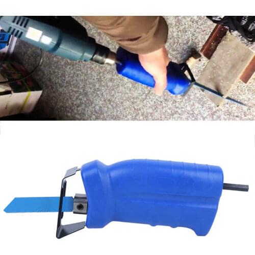 Reciprocating Saw Adapter Electric Drill Tool+Saw Blade Adapter Metal Cutting Woodworking Accessory Reciprocating Saw Blade