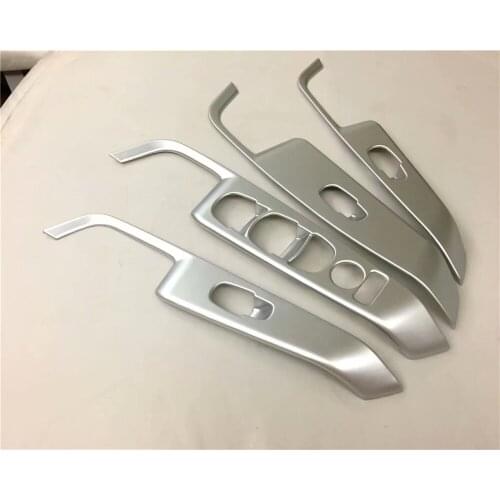 ABS Matte Carbon fiber Inner Door Armrest Window Lift Switch Button Cover Trim For Nissan Kicks 2017 2018 2019